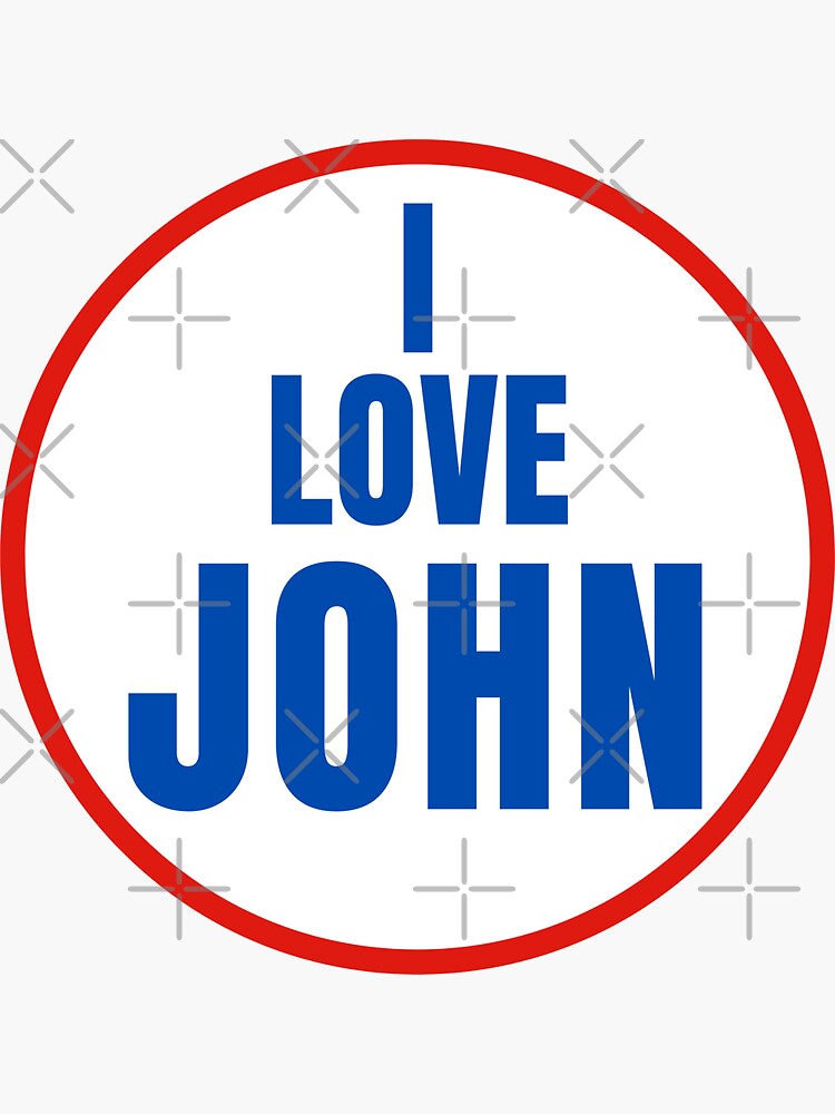 ""I Love John" Vintage Beatles" Sticker for Sale by Redbubble