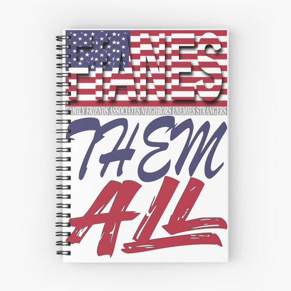 Item preview, FfANES THEM ALL AMERICAN FLAG SPIRAL NOTEBOOK designed and sold by FfANES81.