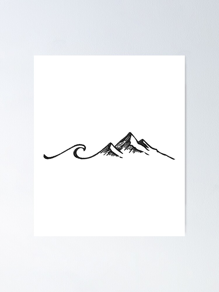 Minimalist Mountain Wave & Sun Outdoor Adventure Tattoo Tee, Mountain and Wave, Mountain Wave Minimalist Mountain Wave & Sun Outdoor Adventure Tattoo Tee, Mountain and Wave, Mountain Wave