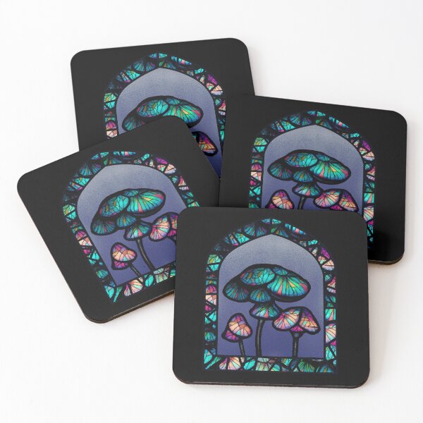 Item preview, Stained Glass Mushrooms designed and sold by FlutesLoot.