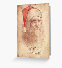 Leonardo as Santa Humor Greeting Card
