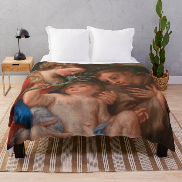 Item preview, Madonna and Child with Saint Anthony of Padua | Roman Art | 1700 Gospel Biblical Art designed and sold by CJET.
