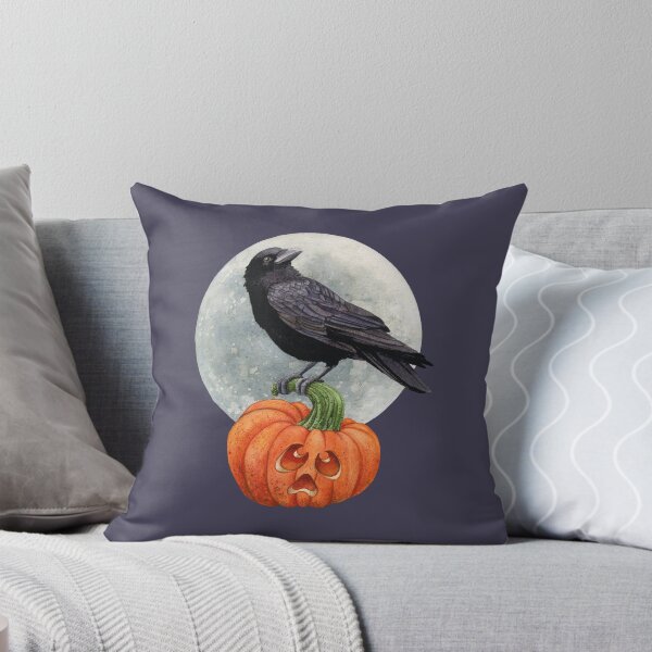 Item preview, Crow on Jack-O-Lantern designed and sold by Tracy Lizotte Studios.