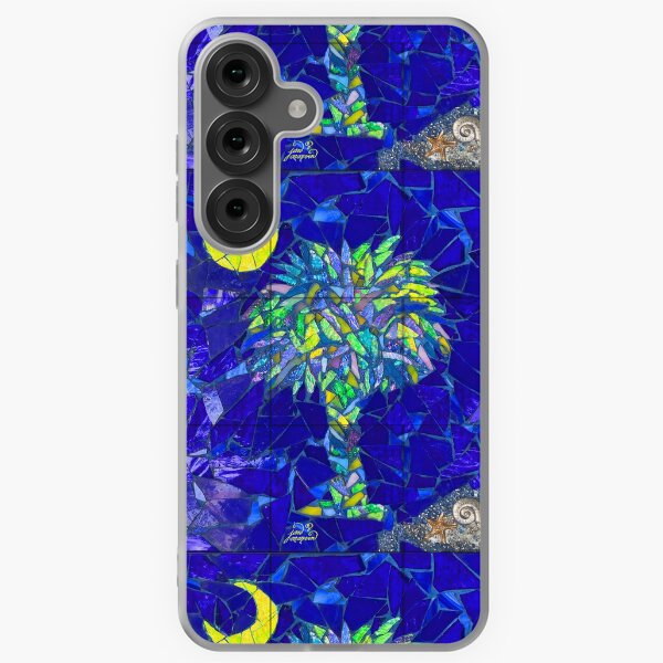 Palmetto Tree & Moon Mosaic Samsung Galaxy Soft Case