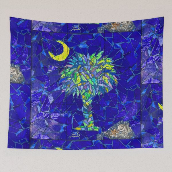 Item preview, Palmetto Tree & Moon Mosaic designed and sold by Jan Marvin Art Studio.