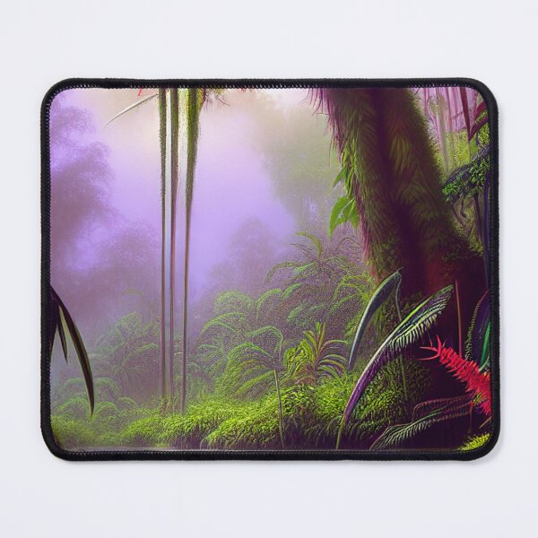 Item preview, Digital Painting Of a Lush Wet Natural purple Jungle designed and sold by NatureFood.