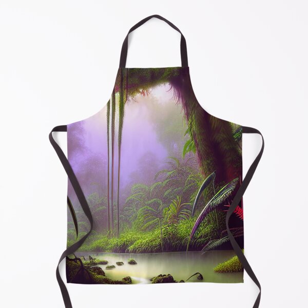 Item preview, Digital Painting Of a Lush Wet Natural purple Jungle designed and sold by NatureFood.