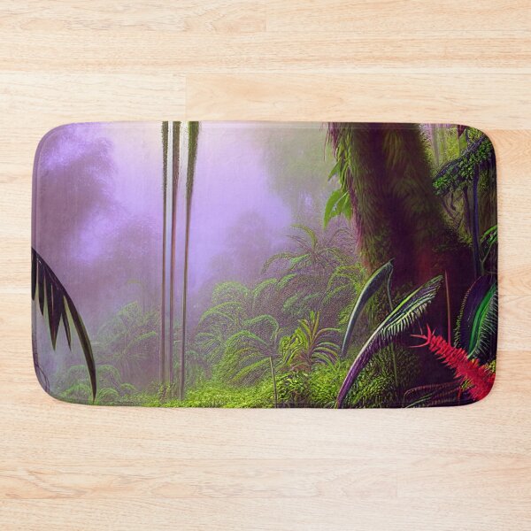 Item preview, Digital Painting Of a Lush Wet Natural purple Jungle designed and sold by NatureFood.