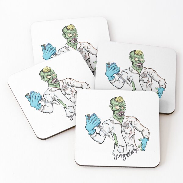 Item preview, Mad Scientist Zombie Funny Science Cartoon Character with PCR Pipette designed and sold by Zit-Zat-Zot.