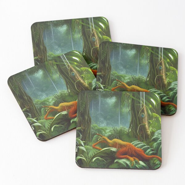 Item preview, Digital Painting Of a Lush Wet Natural Jungle With Beautiful Landscape designed and sold by NatureFood.