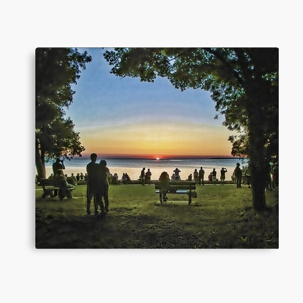 Sunset In The Park Canvas Print