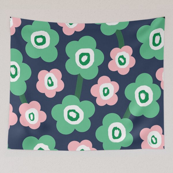 Item preview, Iconic Modern Scandinavian Garden in Pink and Emerald Green designed and sold by Deutschic.