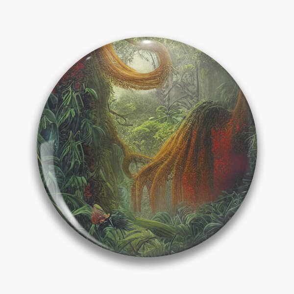 Item preview, Digital Painting Of a Lush Wet Natural Jungle designed and sold by NatureFood.