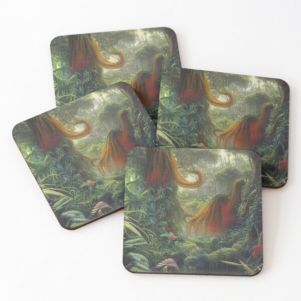Item preview, Digital Painting Of a Lush Wet Natural Jungle designed and sold by NatureFood.