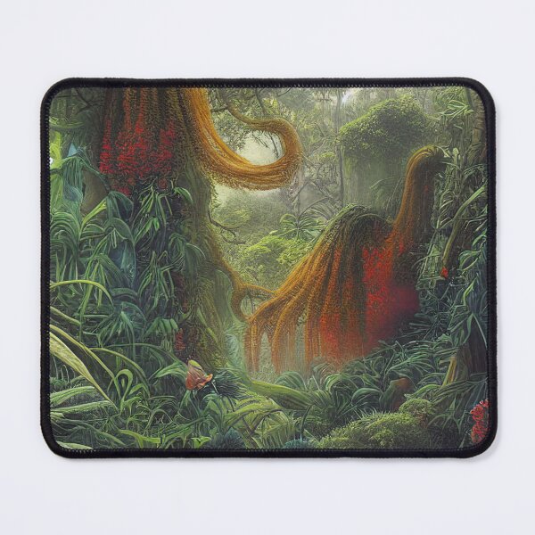 Item preview, Digital Painting Of a Lush Wet Natural Jungle designed and sold by NatureFood.