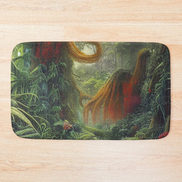Item preview, Digital Painting Of a Lush Wet Natural Jungle designed and sold by NatureFood.
