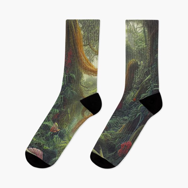 Item preview, Digital Painting Of a Lush Wet Natural Jungle designed and sold by NatureFood.