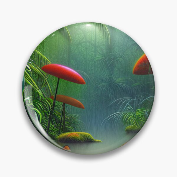 Item preview, Digital Painting Of a Lush Wet Natural Jungle designed and sold by NatureFood.