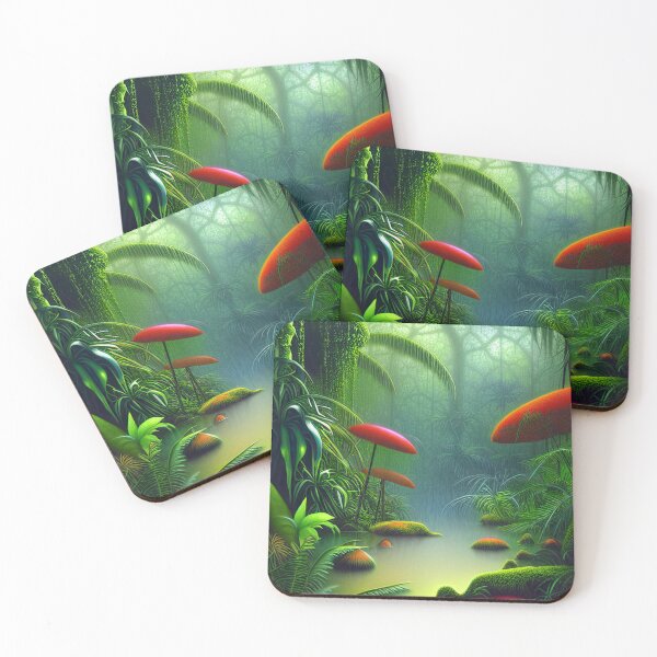 Item preview, Digital Painting Of a Lush Wet Natural Jungle designed and sold by NatureFood.