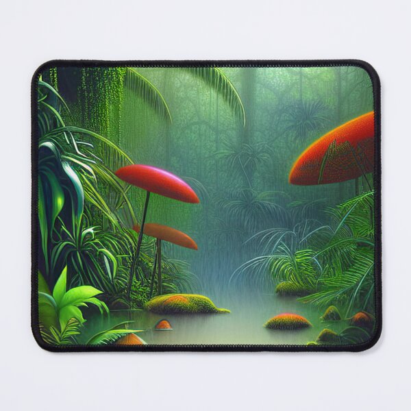 Item preview, Digital Painting Of a Lush Wet Natural Jungle designed and sold by NatureFood.