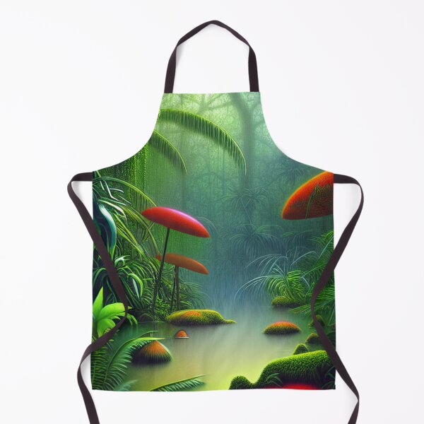 Item preview, Digital Painting Of a Lush Wet Natural Jungle designed and sold by NatureFood.