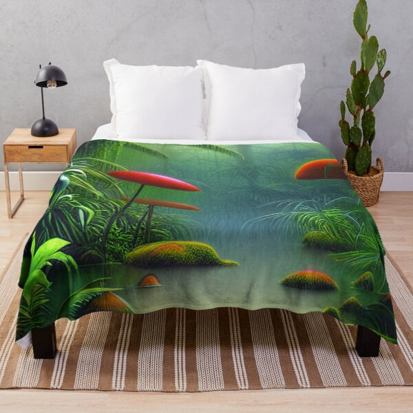 Item preview, Digital Painting Of a Lush Wet Natural Jungle designed and sold by NatureFood.