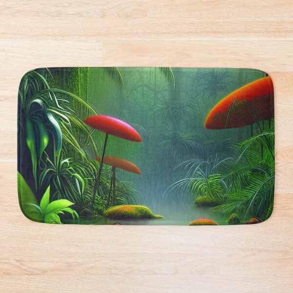 Item preview, Digital Painting Of a Lush Wet Natural Jungle designed and sold by NatureFood.