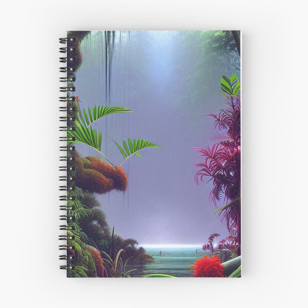 Item preview, Digital Painting Of a Lush Wet Purple Natural Jungle designed and sold by NatureFood.