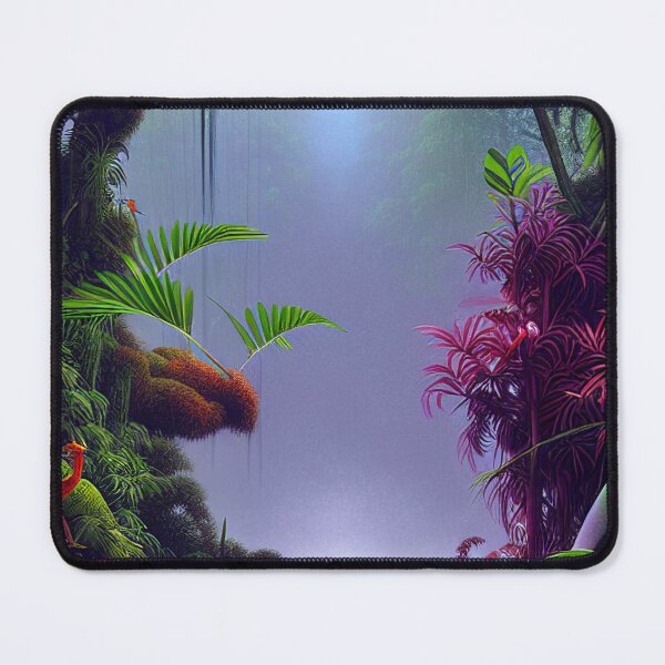 Item preview, Digital Painting Of a Lush Wet Purple Natural Jungle designed and sold by NatureFood.