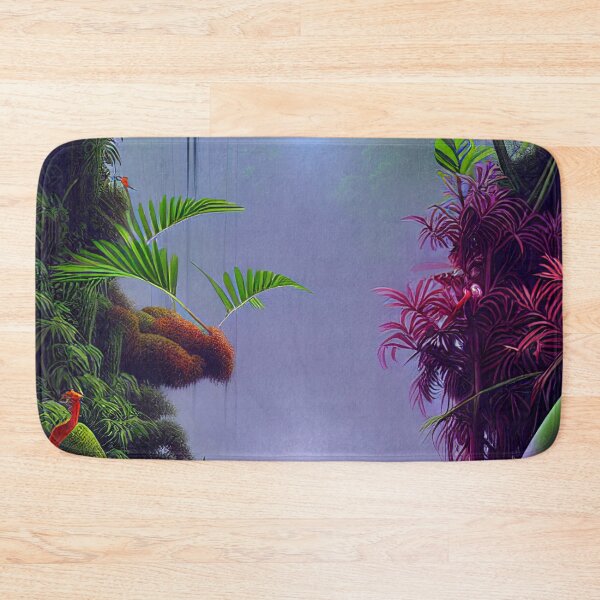 Item preview, Digital Painting Of a Lush Wet Purple Natural Jungle designed and sold by NatureFood.