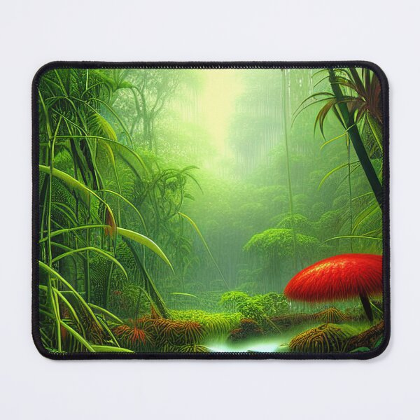 Item preview, Digital Painting Of a Lush Wet Natural Jungle designed and sold by NatureFood.