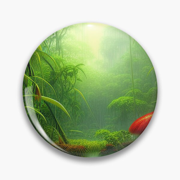 Item preview, Digital Painting Of a Lush Wet Natural Jungle designed and sold by NatureFood.