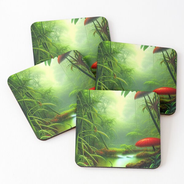 Item preview, Digital Painting Of a Lush Wet Natural Jungle designed and sold by NatureFood.