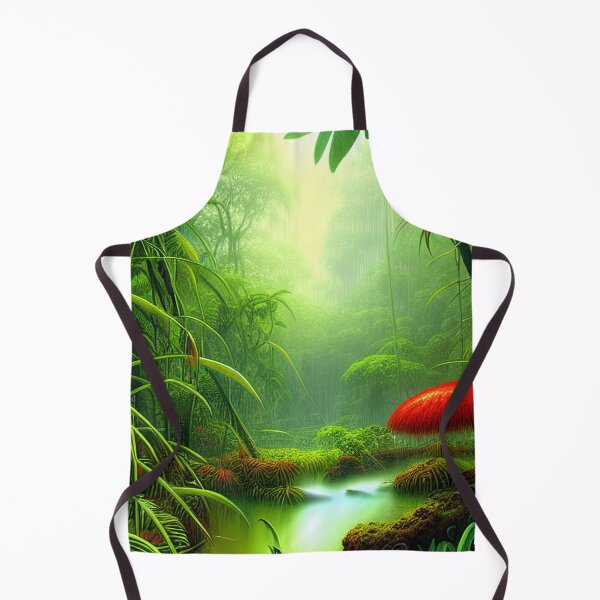 Item preview, Digital Painting Of a Lush Wet Natural Jungle designed and sold by NatureFood.