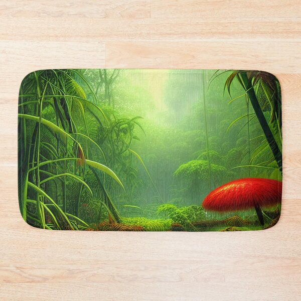 Item preview, Digital Painting Of a Lush Wet Natural Jungle designed and sold by NatureFood.