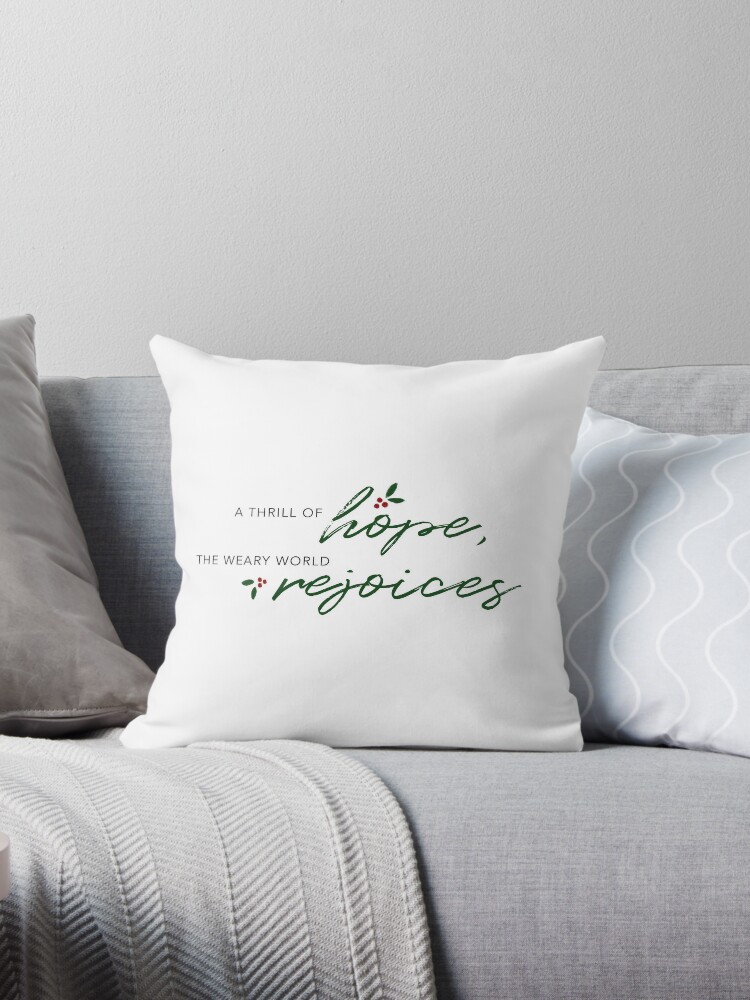 Oh Holy Night Accent Pillow in White