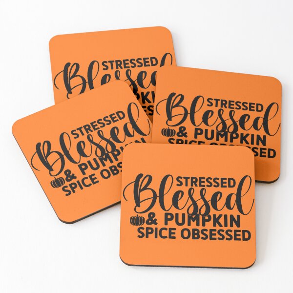 Item preview, Stressed Blessed & Pumpkin spice obsessed designed and sold by ataraxiastore.