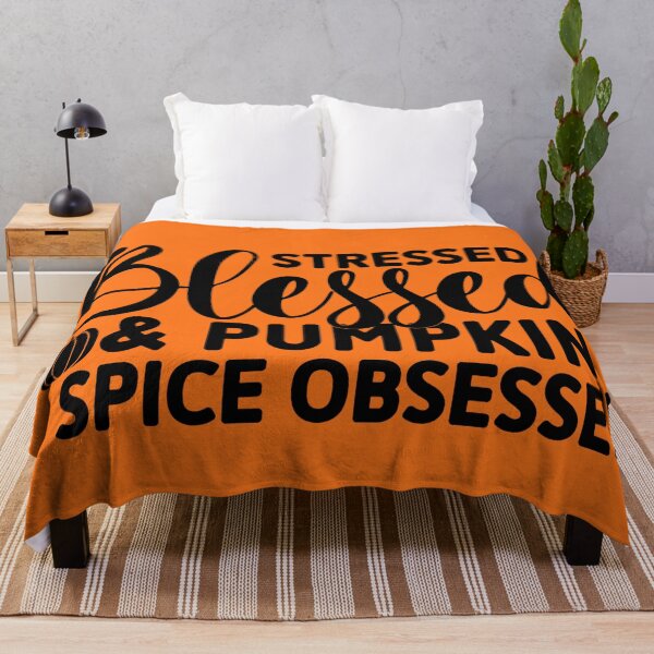 Item preview, Stressed Blessed & Pumpkin spice obsessed designed and sold by ataraxiastore.