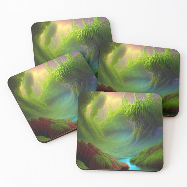 Item preview, Digital Painting Of a Lush Wet Natural Jungle designed and sold by NatureFood.
