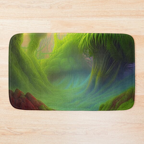 Item preview, Digital Painting Of a Lush Wet Natural Jungle designed and sold by NatureFood.