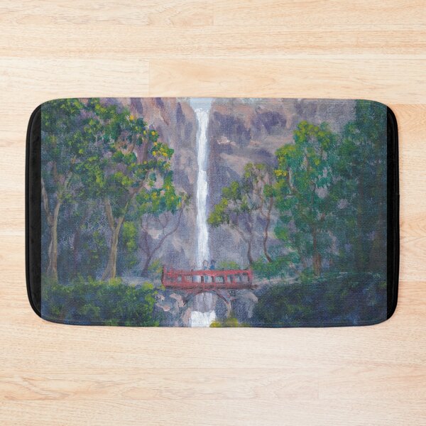 Item preview, Waterfall, Trees, Bridge, Multnomah Falls, Oregon, Columbia River, Painting designed and sold by Aryxaba.