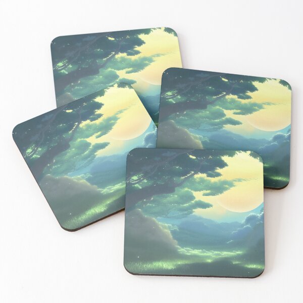 Item preview, Beautiful anime landscape with moonshining designed and sold by Devin Farinsky.
