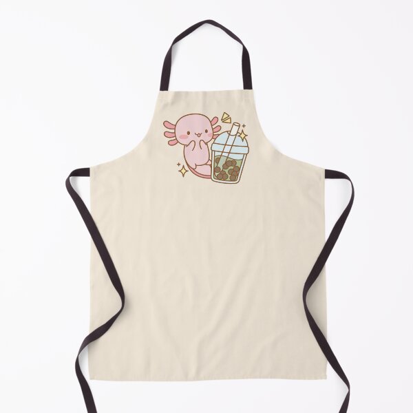 Item preview, Cute Axolotl with Matcha Boba Tea designed and sold by LuYukari.