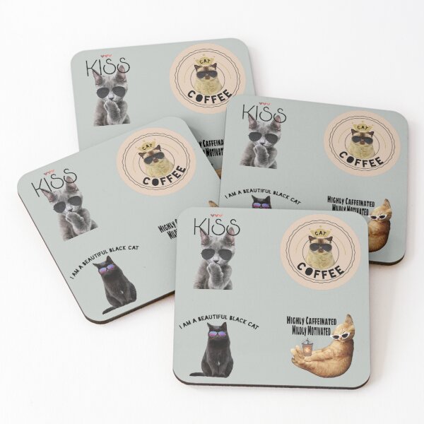 Item preview, Cat Stickers packs designed and sold by CatwithSpecs.