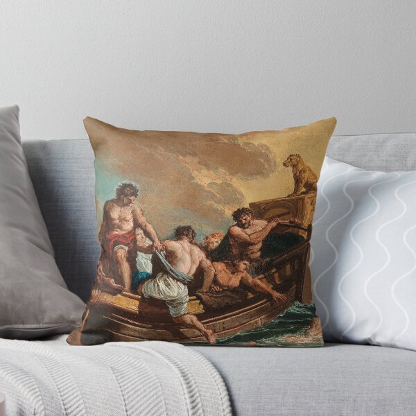 Item preview, Mariners Rescuing a Young Boy Adrift at Sea in a Basket | Giovanni Paolo Panini | 1730 Italian Nautical Art designed and sold by CJET.