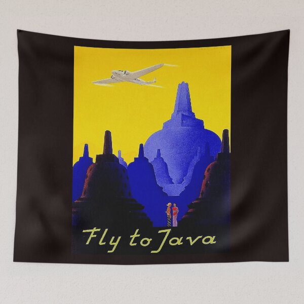 Item preview, FLY to JAVA : Vintage Tourism Advertising Print designed and sold by posterbobs.