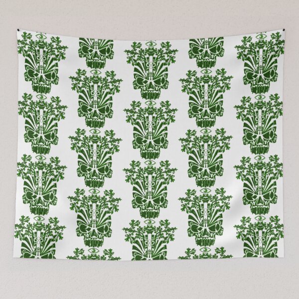 Item preview, 1111 Metallic Green Floral Skull Of Renewal  designed and sold by DesignLust.