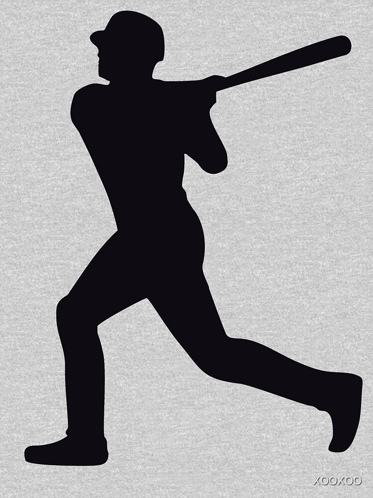 Batting baseball player silhouette
