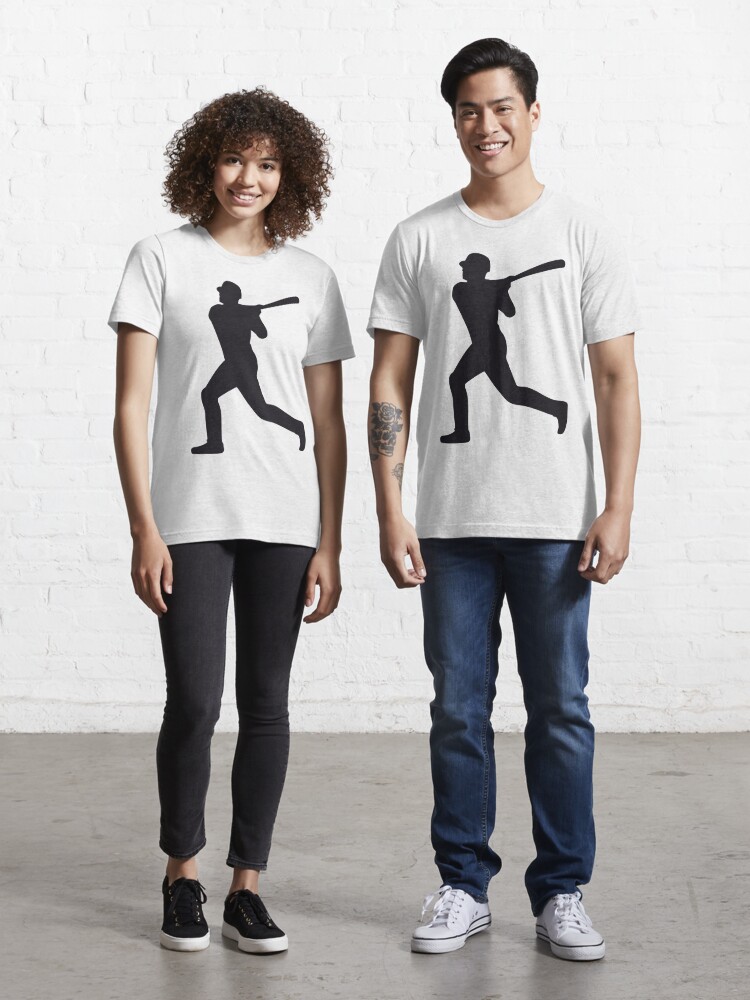 Baseball Player Silhouette - Batter - Black Kids T-Shirt for Sale