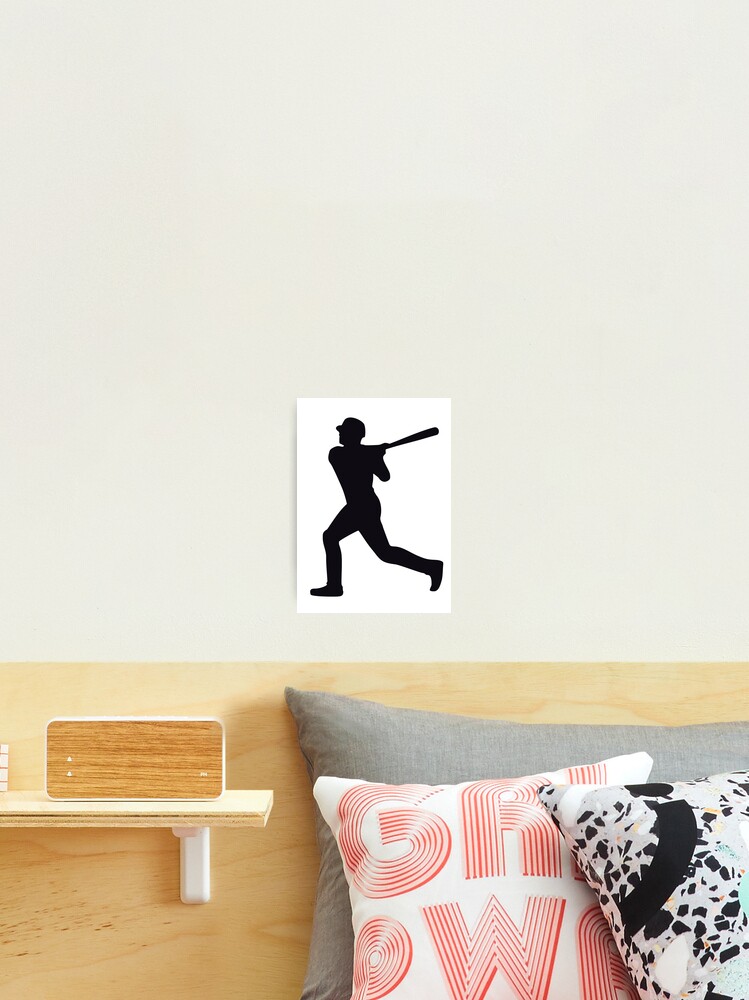 Baseball Player Silhouette - Batter - Black Kids T-Shirt for Sale